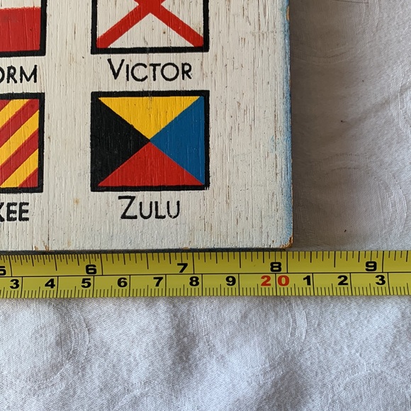 RARE FIND Icao Phonetic Alphabet Wood Cutting Board Plaque - Picture 6 of 10